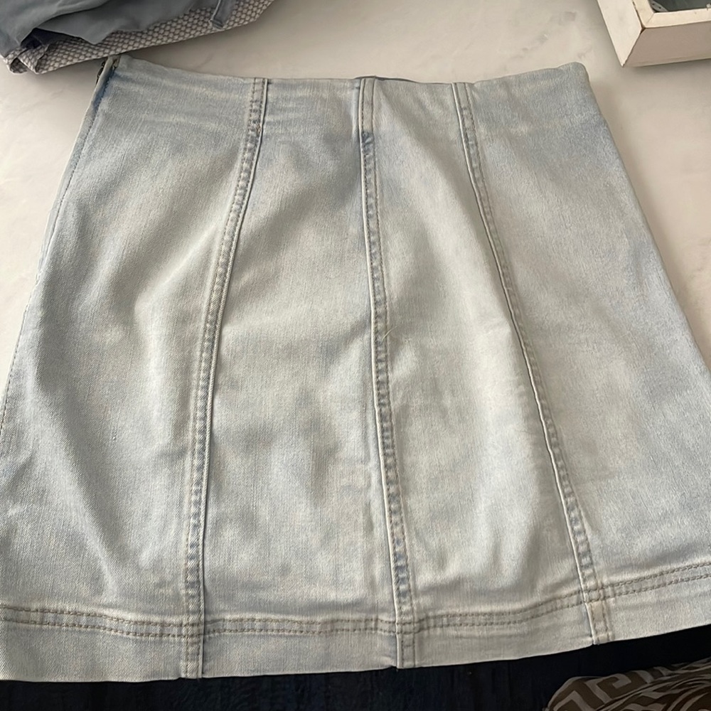 Denim mini skirt